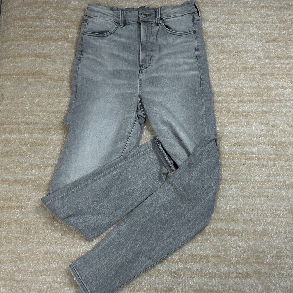 American Eagle Womens 6 Gray Skinny Jeans Distressed Casual High Rise